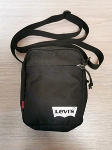Levi's Original Black Crossbody Bag Mens Canvas  - Picture 1 of 4