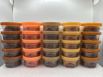 Hasbro Play-Doh (25) 1 Ounce Containers EARTH TONE OMBRÉ MIX - Image 1 of 4