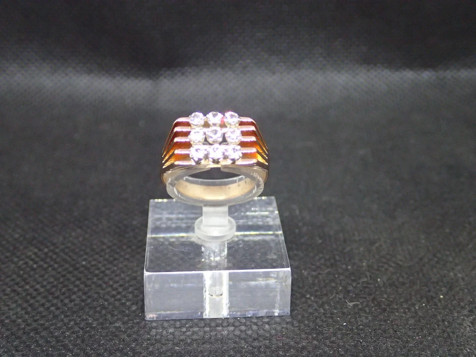 Chevalière Or jaune 750/ème de 4.69g, oxyde  / Bijoux d'occasion - Photo 1/4