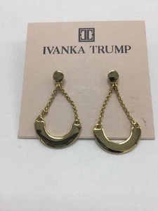 32 $ Ivanka Trump goldfarbene offene Ohrhänger IT325 - Bild 1 von 6