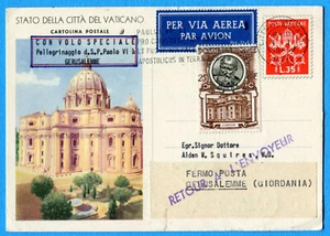 VATICANO CARTOLINA POSTALE £.35 (C13) PER LA GIORDANIA (282579) - Imagen 1 de 2