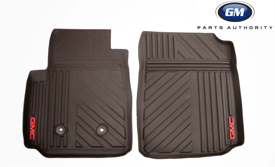 Alfombrillas delanteras GMC Canyon Premium 2015-2022 para todo clima 22968488 cacao con logotipo Foto 1 de 1