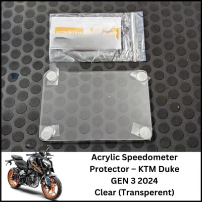 Acrylic Speedometer Protector Clear Transparent Best Fit KTM DUKE 250 GEN 3 2024 - Image 1 of 3