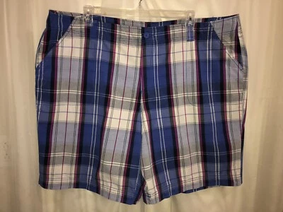 Pantalones cortos para caminar a cuadros Faded Glory para mujer 26 W Foto 1 de 4