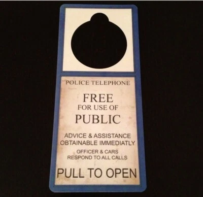 Letrero de suspensión de puerta de teléfono Dr Who Tardis no molestar decoración Foto 1 de 3