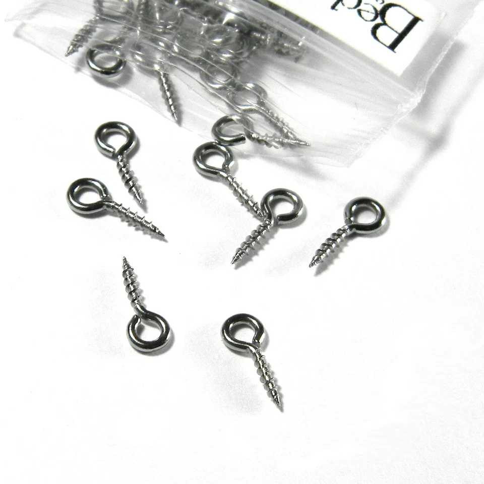 50 pequeños hallazgos de pasador de ojo de clavija de tornillo roscado de acero inoxidable quirúrgico de grado 304 Foto 1 de 1