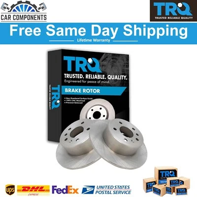 Par de rotores de freno de disco trasero TRQ diestro y derecho para serie L LS LW Saab 900 9-3 Foto 1 de 4