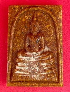 1994 Thailand Luang Por Sothon King Rama IX Emblem Hall Roof Tile Amulet Ltd Box - Bild 1 von 3