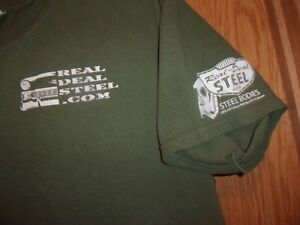 real deal Steel green Jets rockets old cars L t shirt