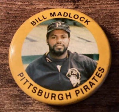 Bill Madlock Pittsburgh Pirates MLB Vintage 1984 Fun Foods 1-Inch Button Pin #31 - Image 1 of 4