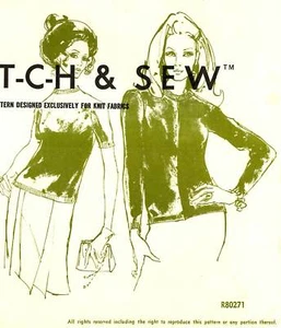 Vintage 1960s Stretch & Sew Sewing Pattern Women's SHIRT SWEATER 300 Sz 28-44 UC - Picture 1 of 6