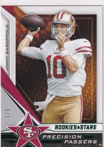 Jimmy Garoppolo 2019 Rookies & Stars Precision Passers verde 1/5. ¡Primera IMPRESIÓN!! - Imagen 1 de 2