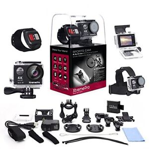 Xtremepro 4K Ultra HD Caméra Bundle Fil Poignet Télécommande et 20 Accessoires