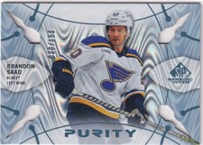 2022-23 UD SP GAME USED PURITY PLATINUM #P-32 BLUES - BRANDON SAAD /150