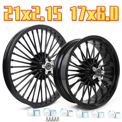 Ruedas Fat Spoke 21x2,15 17X6 para Harley Dyna Super Glide Low Rider Street Bob Foto 1 de 4