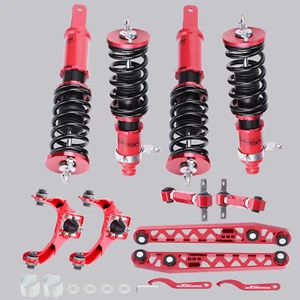 Control Arms Kit + 4x Coilovers for Honda Civic MK6 EJ EK EM 1996-2000 - Picture 1 of 12