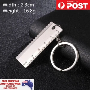 Ruler Tradey Tool Stainless Steel Keychain Keyring Pendant Jewellery Novelty - Picture 1 of 1