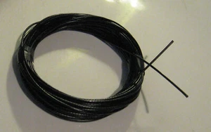 15 MTRS Of  BLACK PVC Coated Polly Weave  Antenna  Wire Ham Amateur Radio Use - Afbeelding 1 van 2