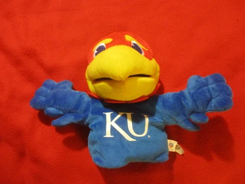 University Kansas Jayhawks Mascot Plush Hand Puppet Bleacher Creatures 2012 Cover