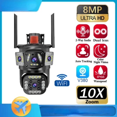 CCTV V380, Dual Lens Camera,IP Security Camera WIFI HD1080P Waterproof Alarm - Image 1 of 4