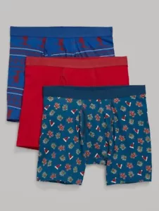 Old Navy Herren 3er Pack Soft-Washed Boxershorts 6” Schrittlänge Weihnachten Größe Large XXL - Bild 1 von 1