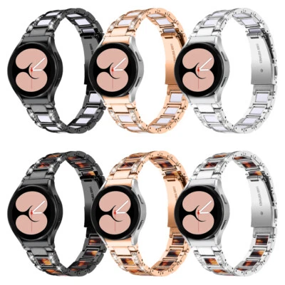 Resin +Steel Bracelet Link Band for Samsung Galaxy Watch 6 5 Pro 4 40/44/42/46mm - Image 1 of 4