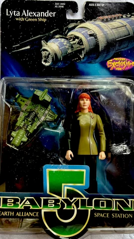 Babylon 5 Lyta Alexander (1997) Exclusive Premiere Figure and Green Ship On Card Cover