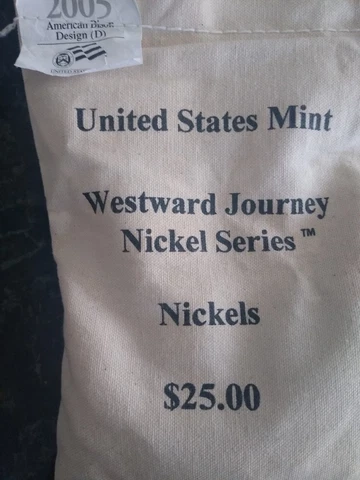 2005 D westward journey nickel series BISON design $25 unopened mint bag Cover