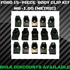 1980+ Ford F150 F250 F100 F200 Full Size Pick Up Truck Body Clips U Nuts M6-1.00 - Picture 1 of 1