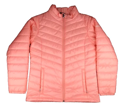Columbia Omni Heat Puffer Chaqueta Melocotón Albaricoque Cremallera Completa Abrigo Juvenil Grande 14/15 Foto 1 de 4
