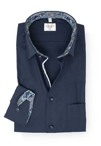 Marvelis Herren Businesshemd Langarm Non-Iron Modern Fit,Einfarbig,New Kent - Picture 1 of 4