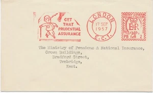 GB METER MATASELLOS 1957 LONDRES / E.C.1. OBTÉN ESA GARANTÍA PRUDENCIAL - Imagen 1 de 2
