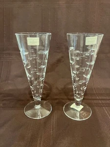 Pair Waterford Lead Crystal Jasper Conran Rain Long Drinks Glasses Ireland - Picture 1 of 5
