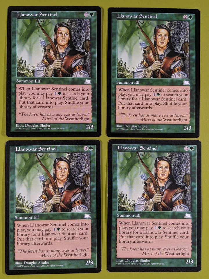 Llanowar Sentinel x4 Weatherlight 4x Playset Magic the Gathering MTG - Image 1 of 1