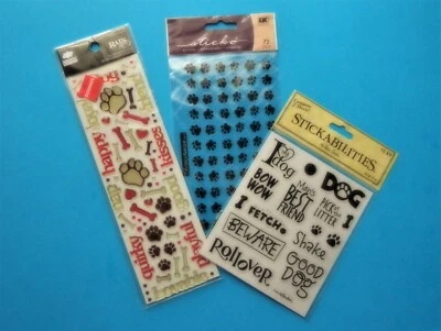 Dog Puppy Stickers Scrapbooking EK Success Stickabilities Cloud 9 NIP Sealed Lot - Image 1 of 4