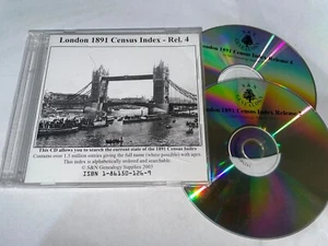 Index du recensement de Londres 1891 - Rel. (2 x CD-R)(EX COND) - Photo 1/1
