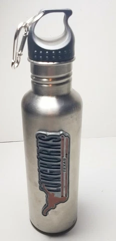 TEXAS LONGHORNS Univ Stainless Steel 26 oz 750ml BPA Free Sport Water Bottle Cover