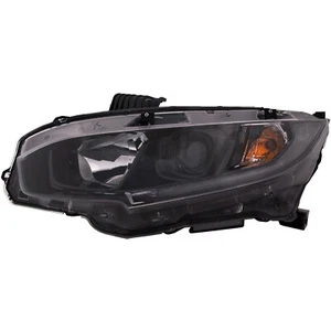 Headlight Halogen CAPA Left Hand Driver Side Fits 19-21 Honda Civic Sedan Coupe - Picture 1 of 5