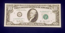 1993 $10 FEDERAL RESERVE STAR NOTE  CHICAGO DISTRICT ~ CHOICE ABOUT UNCIRCULATED