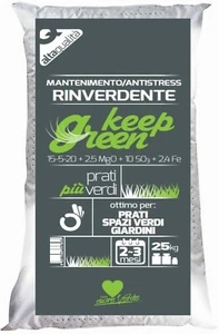 KEEP GREEN KG.25 CONCIME PER IL MANTENIMENTO DEL PRATO E GIARDINO CON EFFETTO AN - Foto 1 di 1