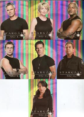 Stargate SG-1 Season 9 Nine Cast Posters Foil Chase Card Set CP1-CP7 2007 - Image 1 of 2