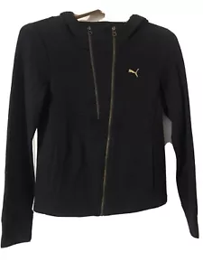 Brand New Puma Women’s Hooded Short Lifestyle Jacket Black Sz. Small - Picture 1 of 8
