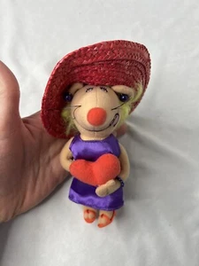 Red Hat Society Plush Mouse Keychain Bag Clip Ornament 7 Inch Stuffed Animal - Picture 1 of 10