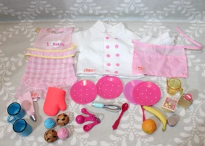 18" Puppe Our Generation/American Girl Backschürzen, Essen, Utensilien gemischtes Set 25 - Bild 1 von 9