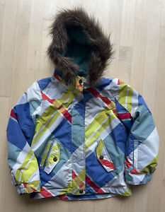 Girls Mini Boden 7-8 Winter Ski Jacket Hooded Coat Snow 