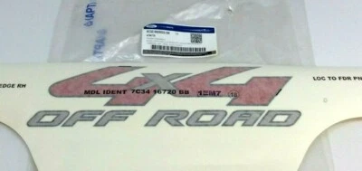 Ford Super Duty 2008 2009 doble 4x4 todo terreno dorado rojo transferencia calcomanía de cabecera original Foto 1 de 3