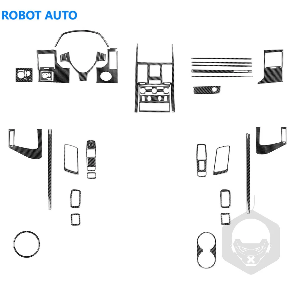 40Pcs For Dodge Caravan 08-10 Real Carbon Fiber Full Interior Kits Trim Covers - Изображение 1 из 4