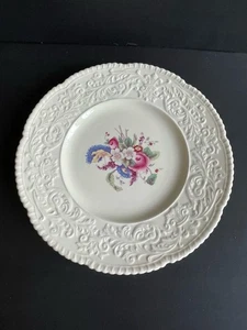 Royal Cauldon 11 1/2” D Plate Scalloped And Embossed Hand Painted Wild Roses - Picture 1 of 6