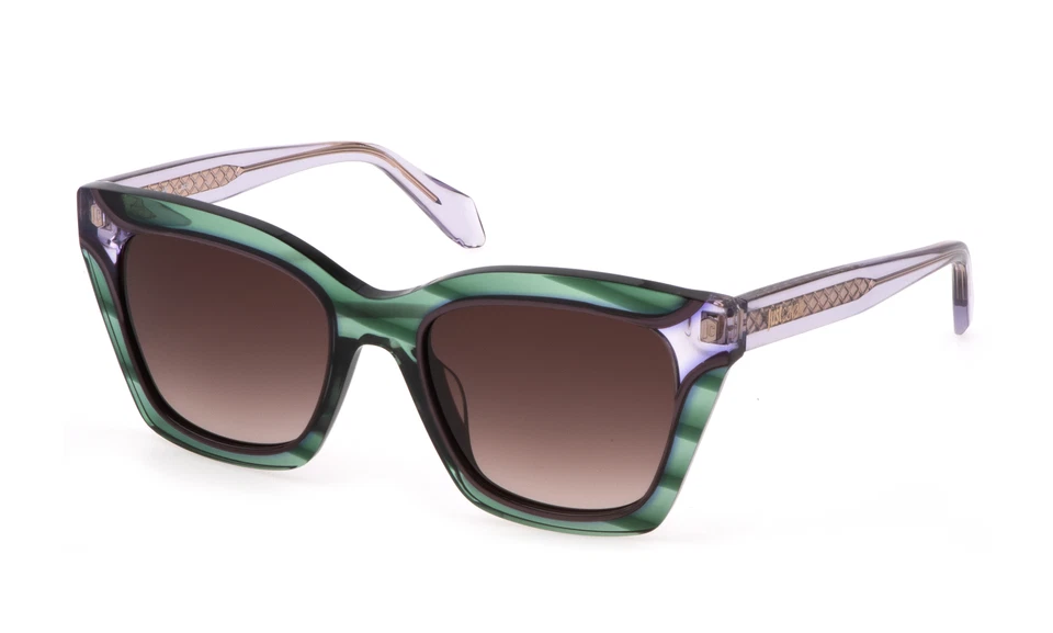 Gafas de sol para mujer Just Cavalli SJC024V 0VBT VERDE STRIATO TRANSPARENTE 52/20/140 Foto 1 de 1