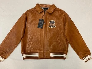 AUTHENTIC AVIREX LIMITED EDITION CROC ICON JACKET COGNAC BRAND NEW ALL SIZES - Picture 1 of 7